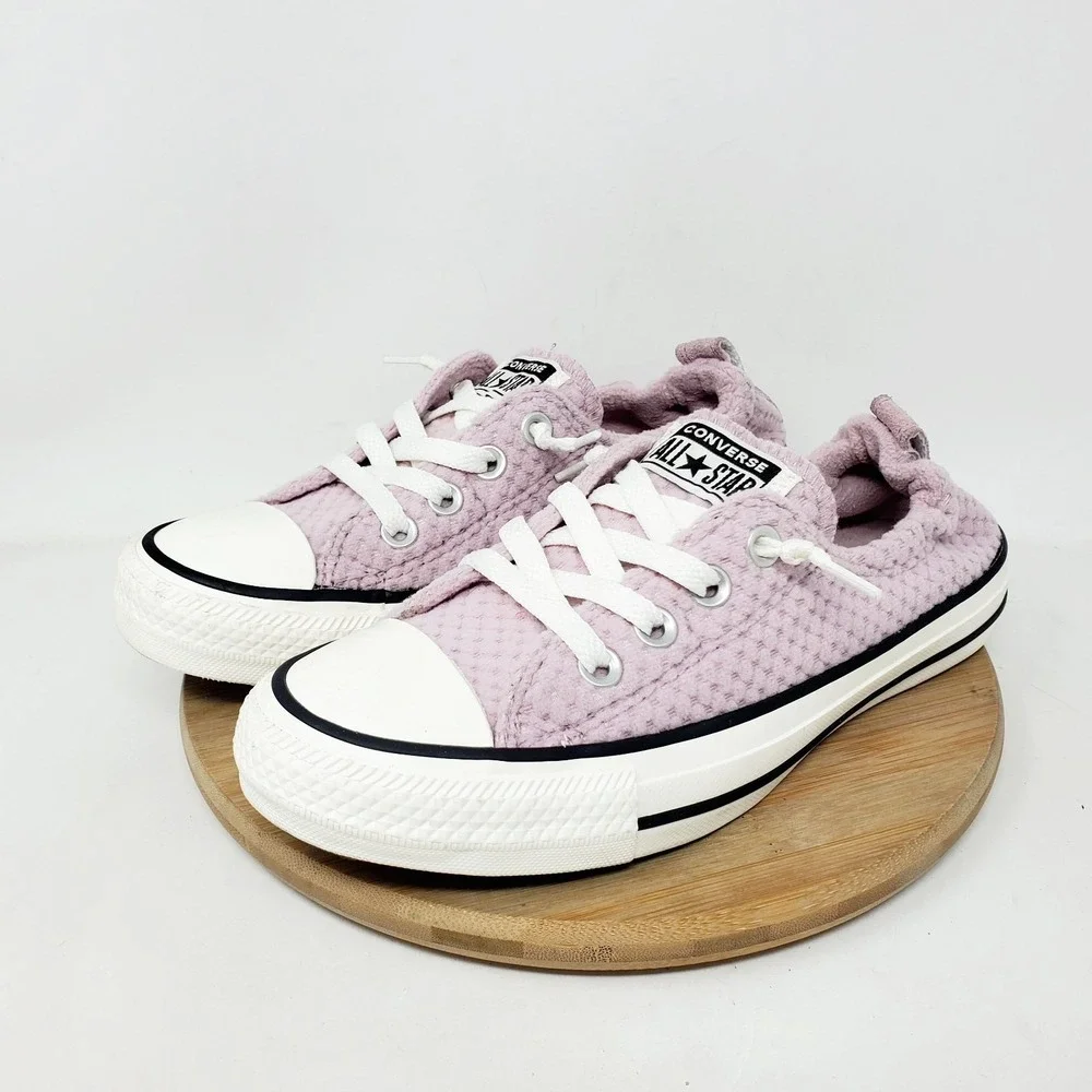 Converse Shoreline Shoes Womens 7 Fuzzy‎ Fleece Slip On Sneakers Cinch Heel
